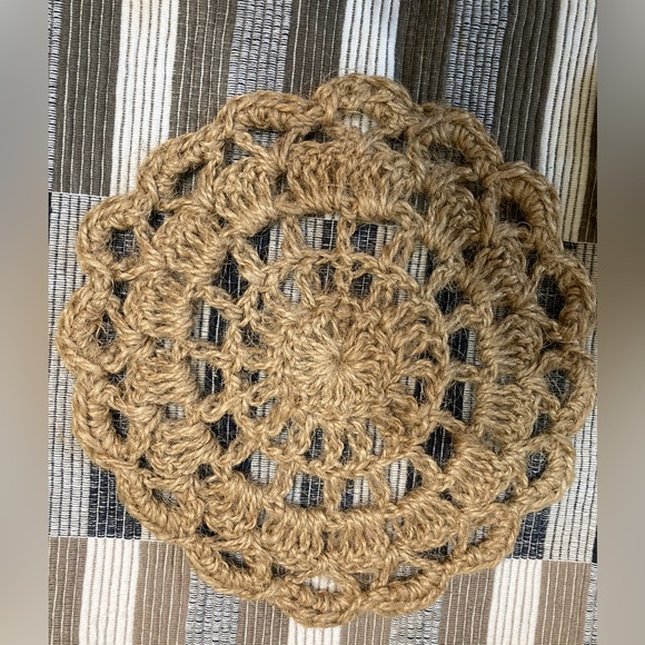 Vintage Round Cup Patch Holder Mandala Handmade Handwooden - Picture 2 of 4